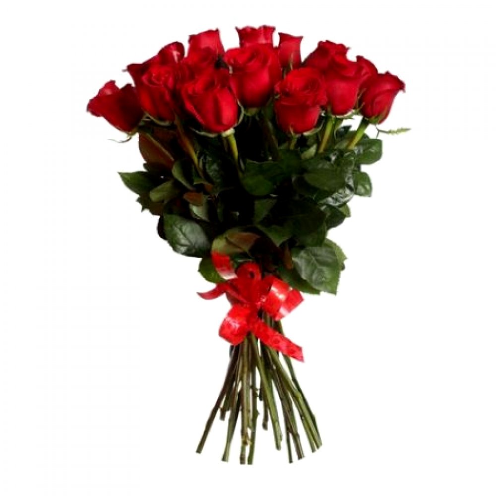 21 красная роза 70 - 80 см
