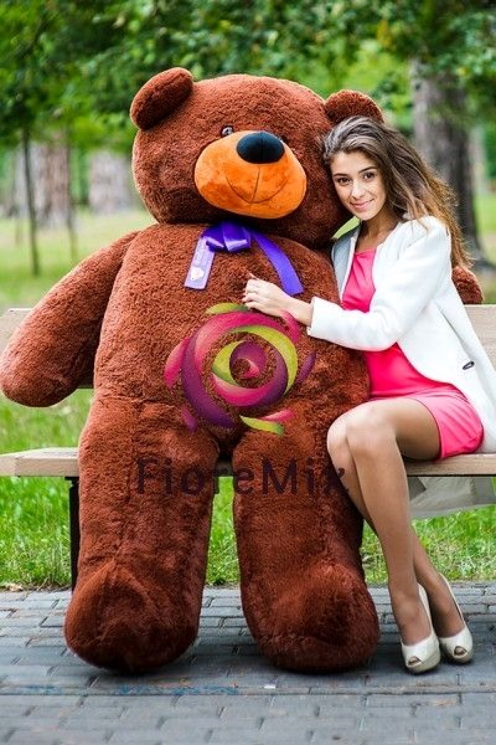 Великий ведмедик XXXXL (200 см) шоколадний